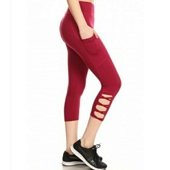 NWT-SOFT POLY BRUSHED FITTED CAPRIS W/SIDE POCKET - Picture 2 of 6